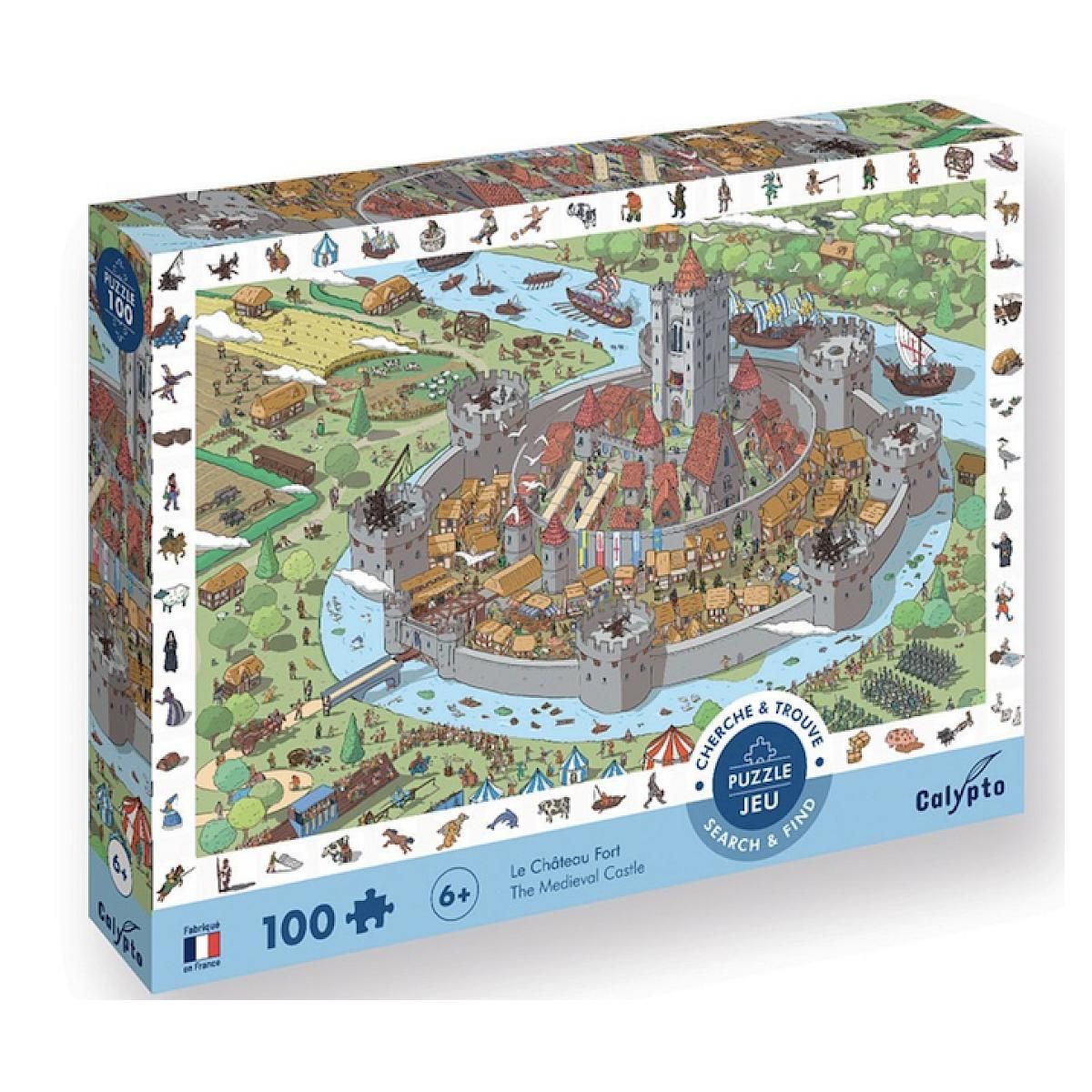 Sentosphere Puzzle Château Fort de 100 Pièces - Jeu Éducatif pour Enfants
