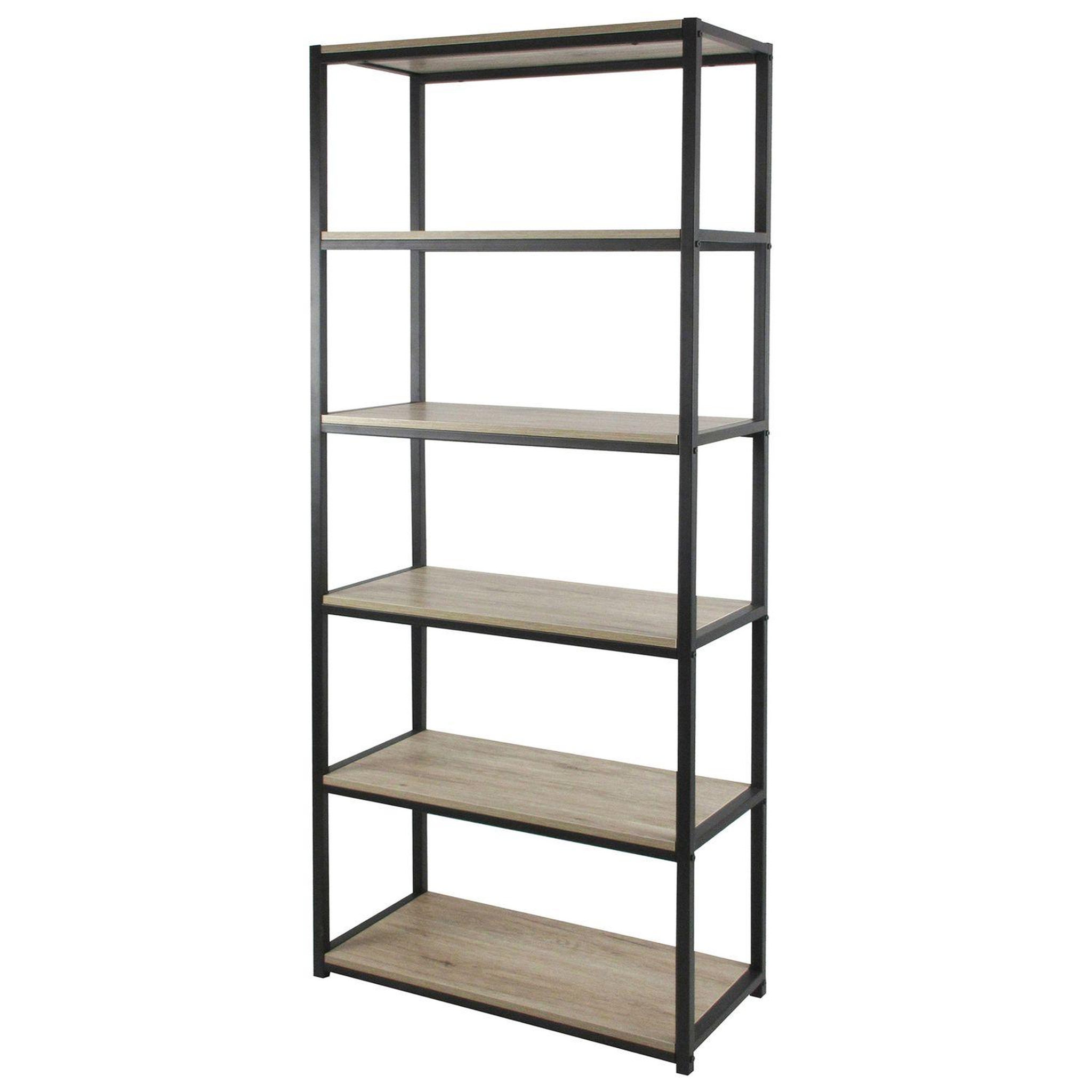 DIVERS Etagère bibliothèque industrielle Dock - L. 60 x H. 180 cm - Noir