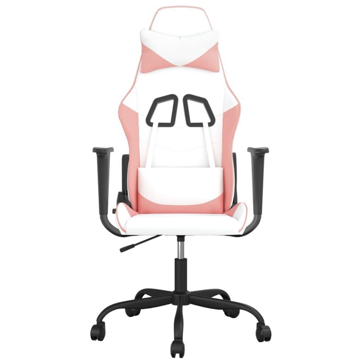 VIDAXL Chaise de jeu Blanc et rose Similicuir