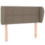 Voir la diapositive 2 : VIDAXL Tete de lit avec oreilles Taupe 103x23x78/88 cm Tissu