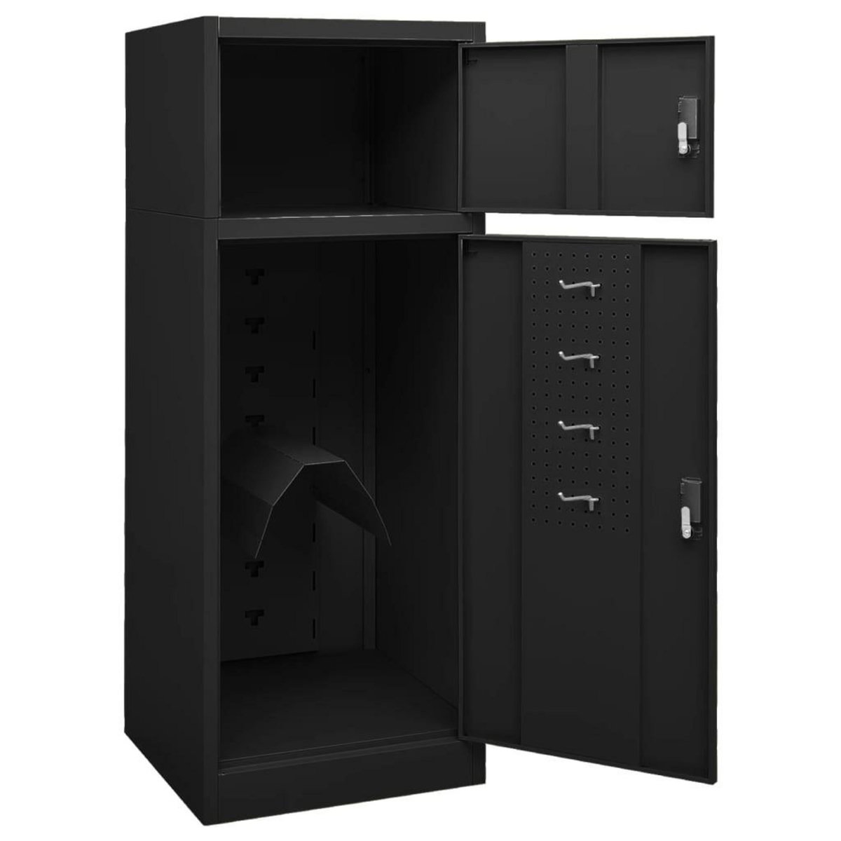 VIDAXL Armoire a selles Noir 53x53x140 cm Acier