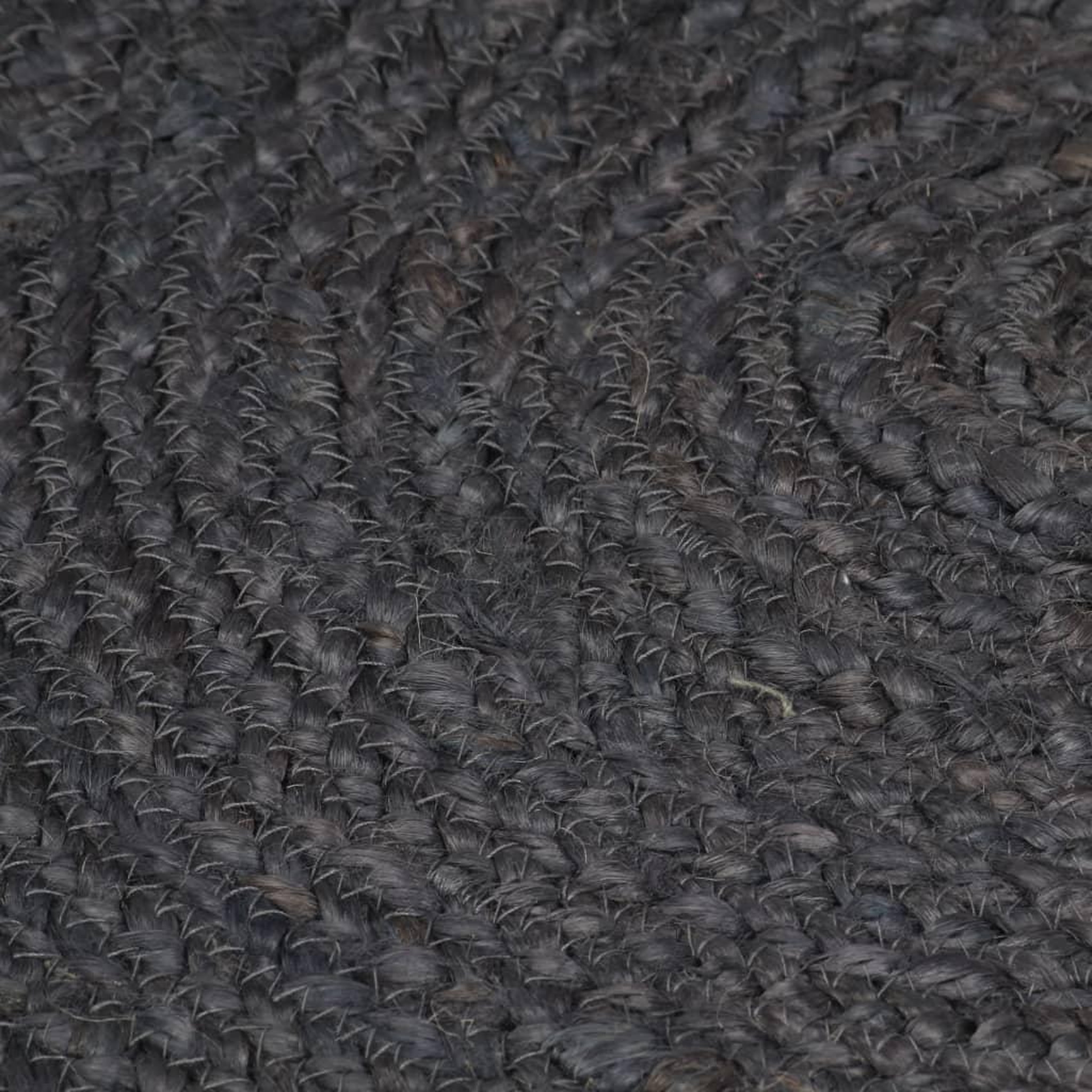 Voir la diapositive 4 : VIDAXL Tapis fait a la main Jute Rond 90 cm Gris fonce