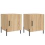 Voir la diapositive 2 : VIDAXL Tables de chevet 2 pcs chene sonoma 40x40x50 cm bois ingenierie