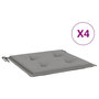 Voir la diapositive 2 : VIDAXL Coussins de chaise de jardin lot de 4 gris 40x40x3 cm
