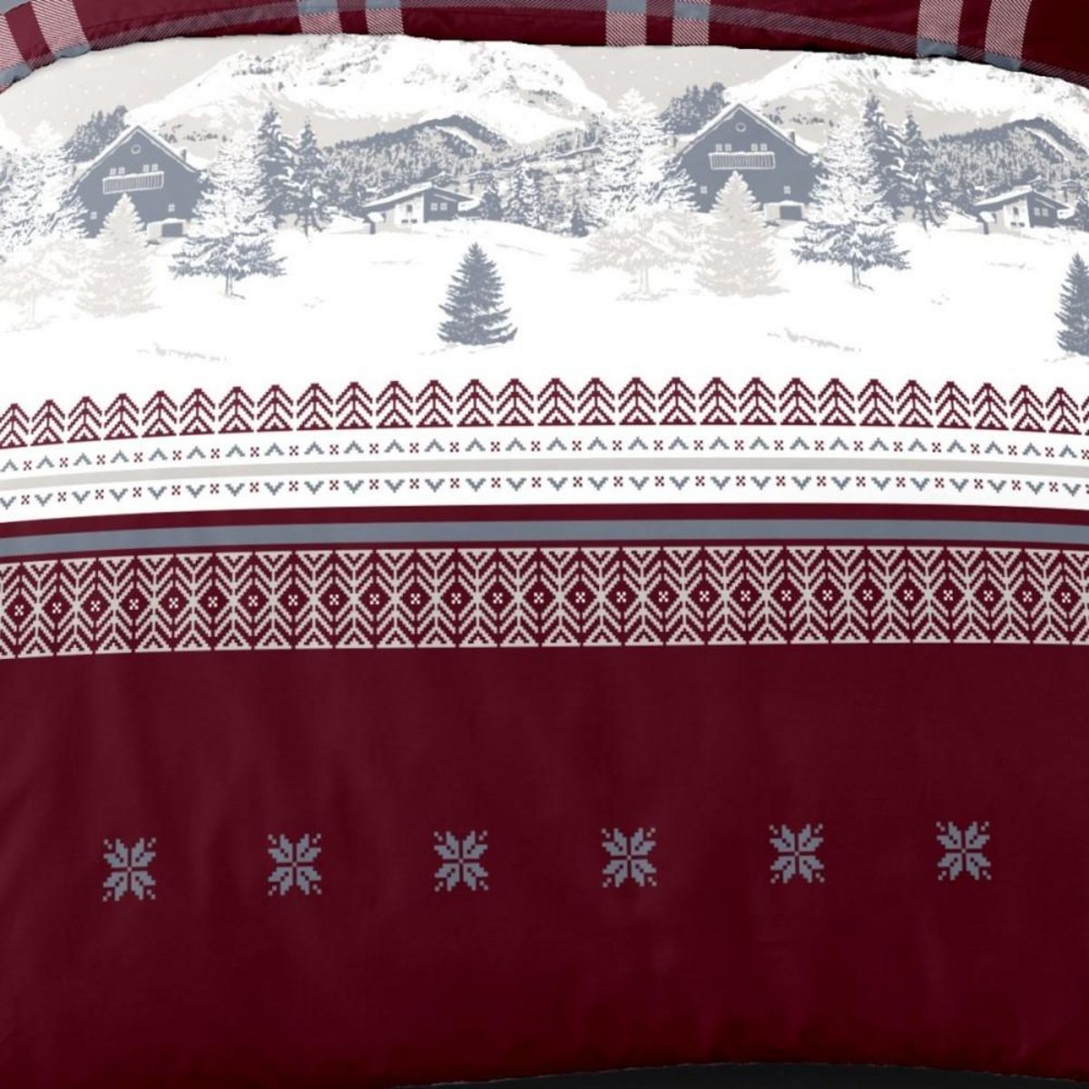 Dourev Housse de couette Flanelle 140x200 KLAUS + 1 taie