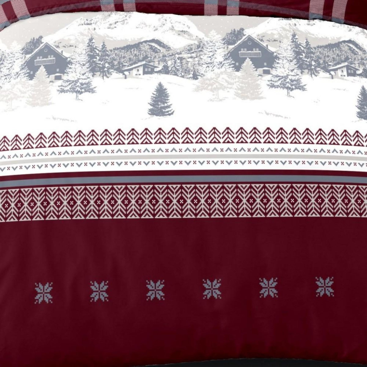 Dourev Housse de couette Flanelle 140x200 KLAUS + 1 taie