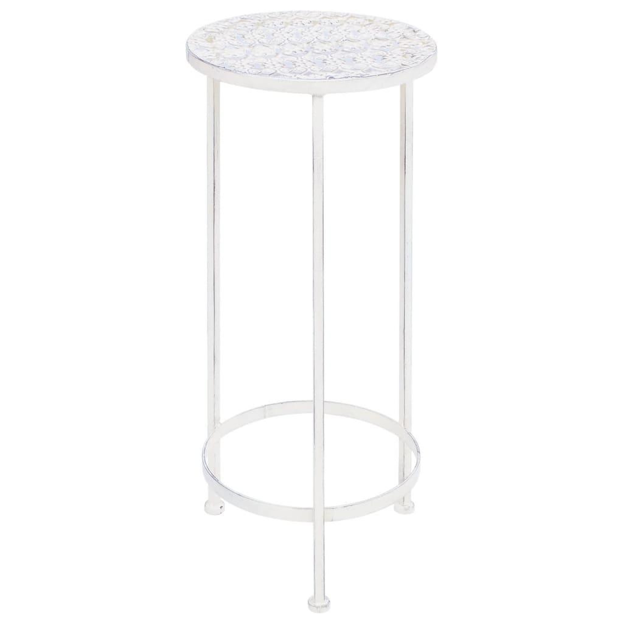 Voir la diapositive 2 : VIDAXL Support de plantes 3 pcs style vintage metal blanc antique