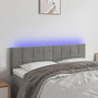 Voir la diapositive 1 : VIDAXL Tete de lit a LED Gris clair 144x5x78/88 cm Velours
