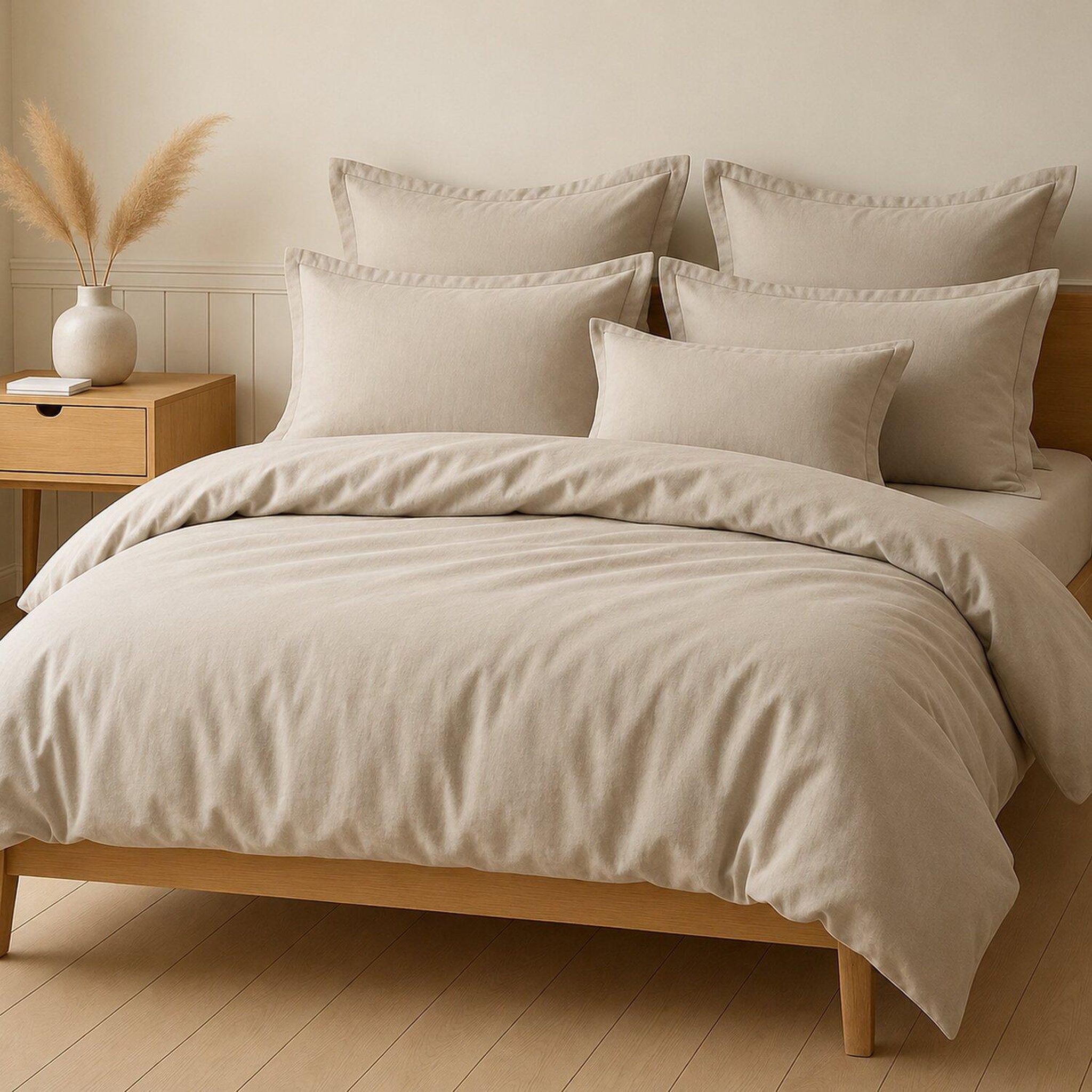 Voir la diapositive 2 : Home collection Parure housse de couette 100% coton 57fils