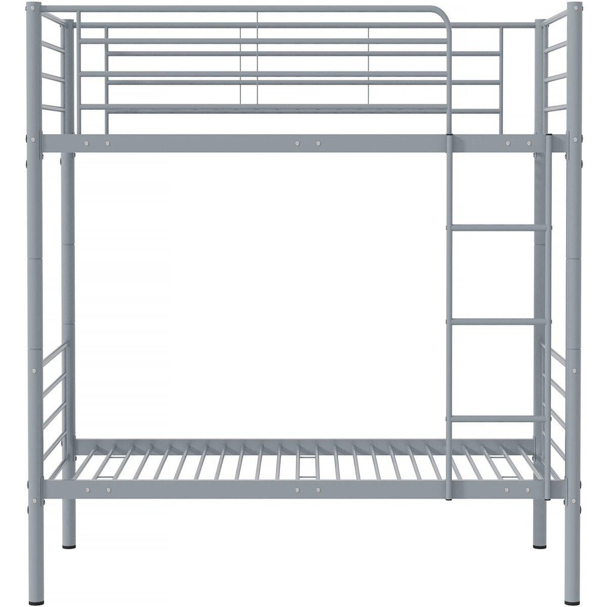 Habitat et Jardin Lit superposé  adam  -  90 x 190 cm - métal - gris