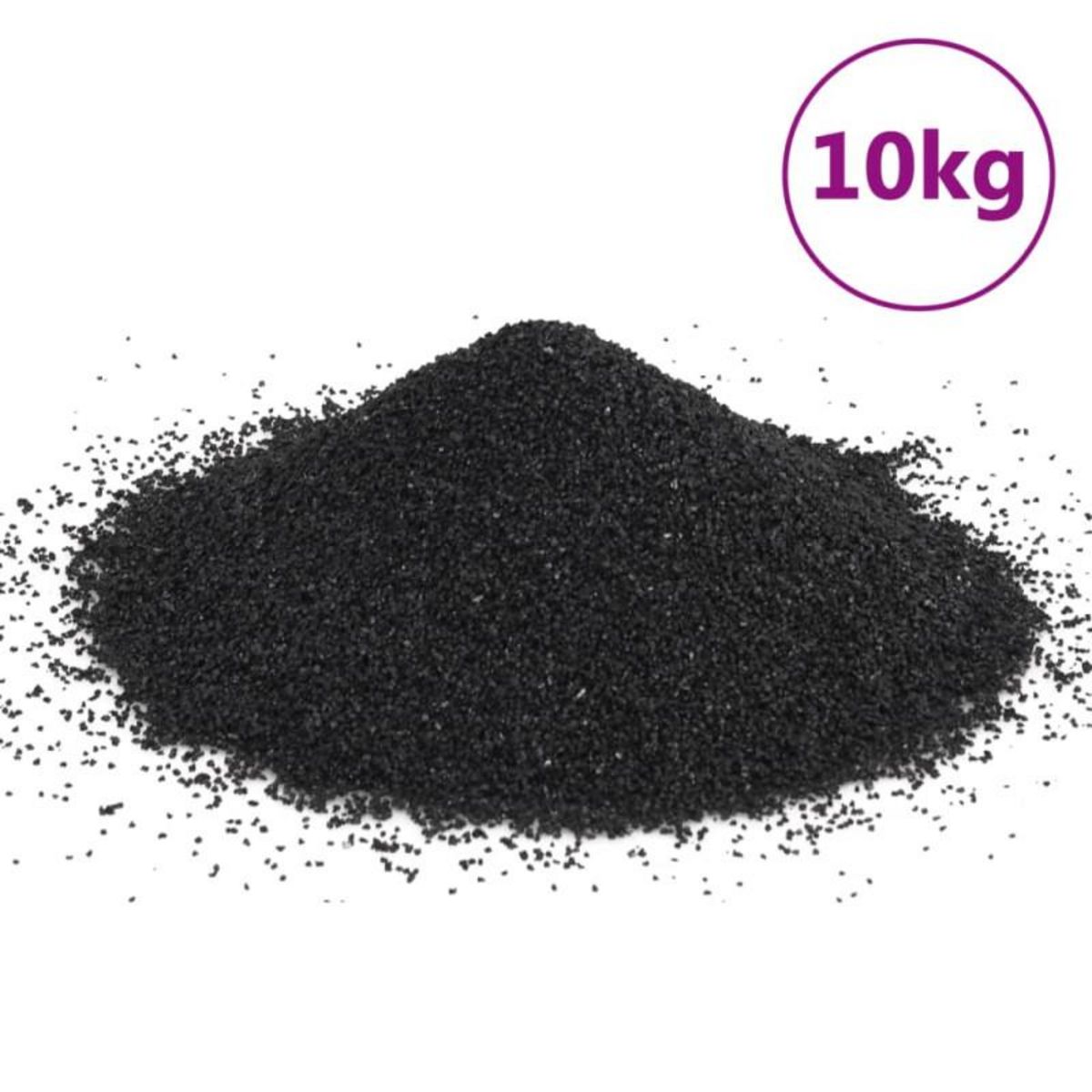 VIDAXL Sable pour aquarium 10 kg noir 0,2 2 mm