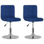Voir la diapositive 2 : VIDAXL Chaises pivotantes a manger lot de 2 bleu tissu
