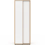 Voir la diapositive 5 : ID MARKET Armoire 2 portes coulissantes SLIDEA bois et blanc 60 cm penderie avec étagère
