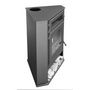 Voir la diapositive 3 : PANADERO Poêle à bois d'angle 8 Kw avec four et bûcher - R5 TITANIUM