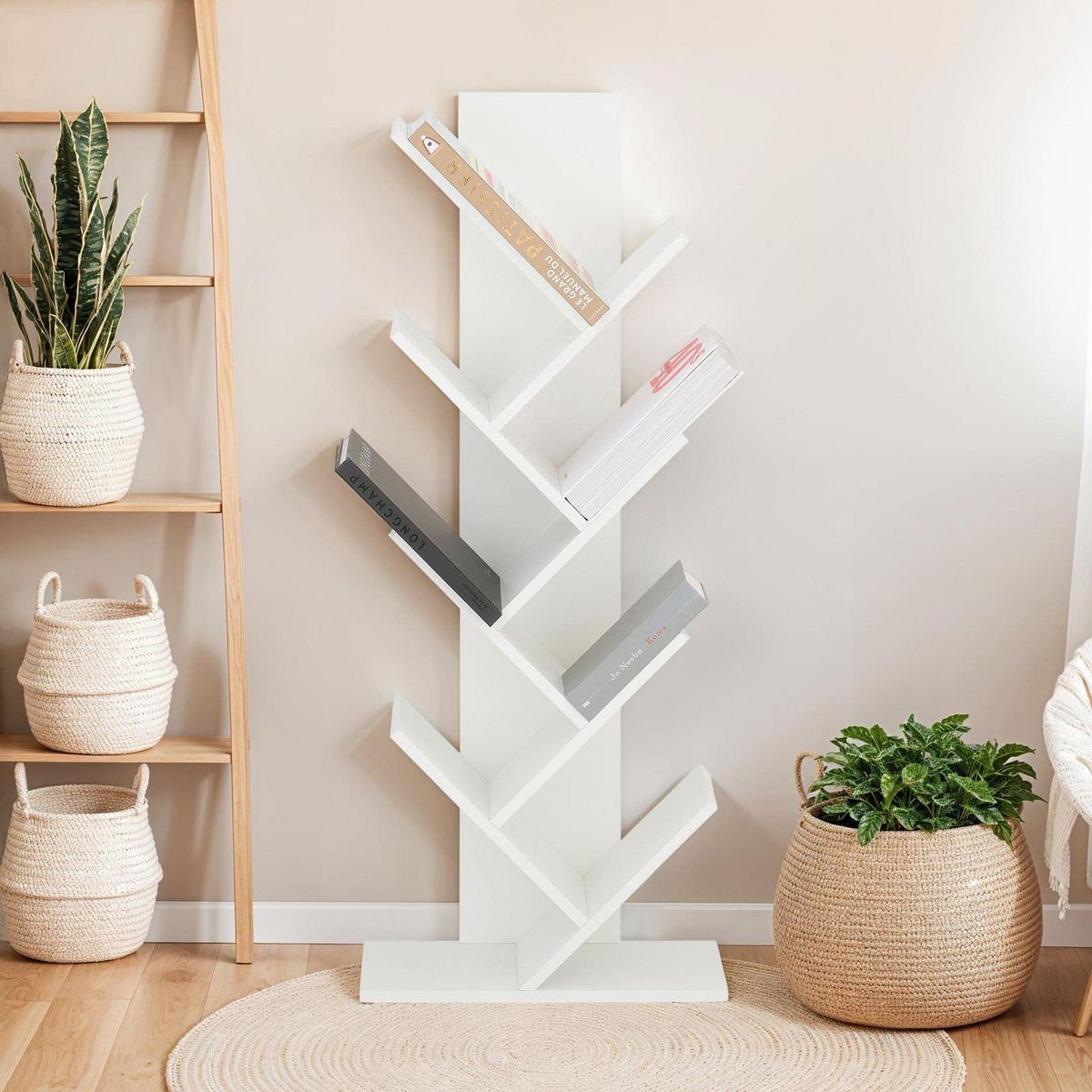 IDIMEX Étagère JULES en forme d'arbre, en bois