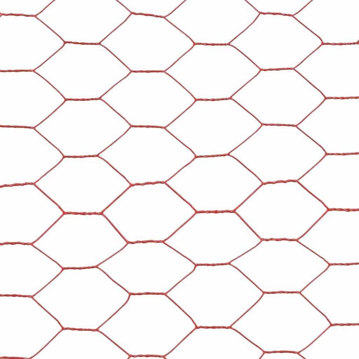 VIDAXL Grillage Acier avec revetement en PVC 25x1 m Rouge