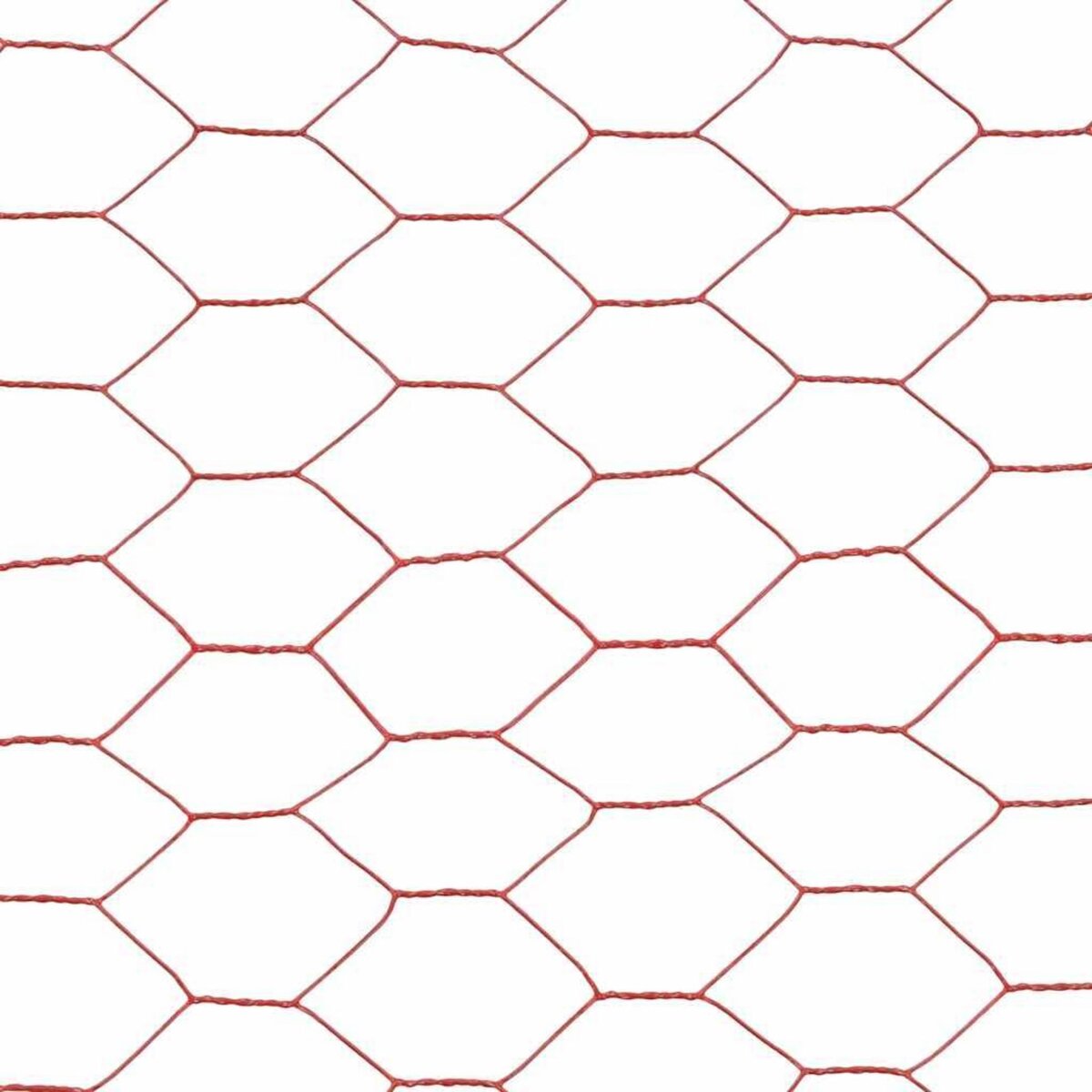 VIDAXL Grillage Acier avec revetement en PVC 25x1 m Rouge