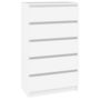 Voir la diapositive 2 : VIDAXL Commode Blanc 60x36x103 cm Bois d'ingenierie