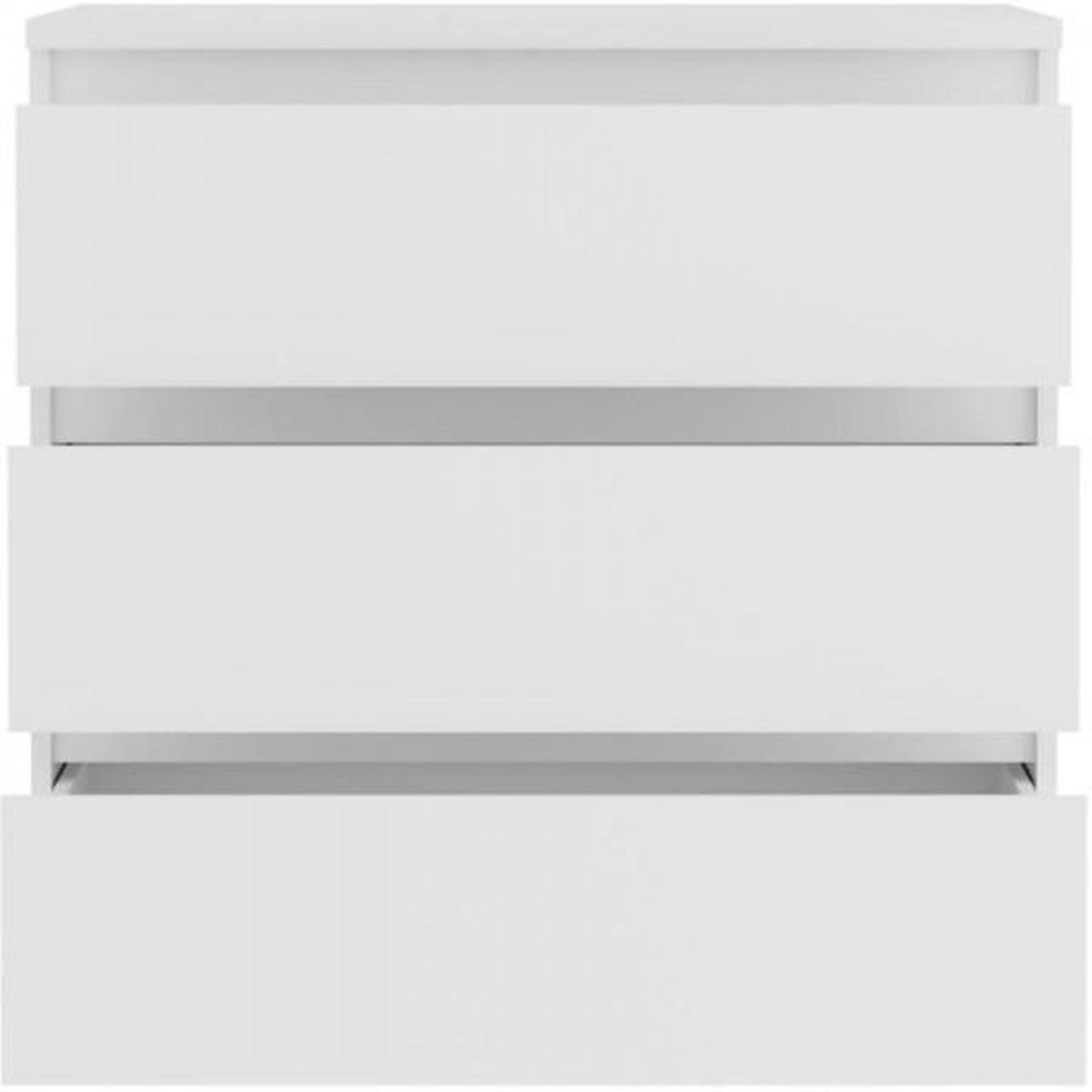 Voir la diapositive 6 : MARKET24 Commode CHELSEA 3 Tiroirs - Couleur blanc mat - L 77,2 x P 42 x H 79,9 cm