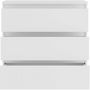 Voir la diapositive 6 : MARKET24 Commode CHELSEA 3 Tiroirs - Couleur blanc mat - L 77,2 x P 42 x H 79,9 cm