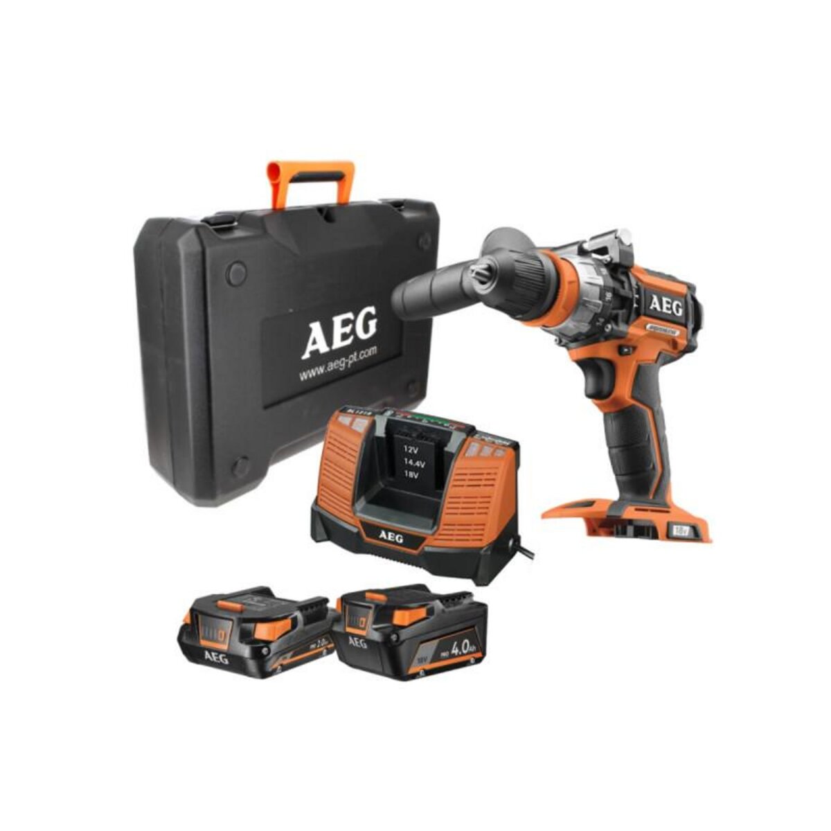 AEG Pack AEG Perceuse à percussion - BSB18SBL-0 - 18V Brushless - 1 batterie  2.0Ah - 1 chargeur - SETL1 pas cher 