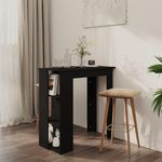 VIDAXL Table de bar avec etagere Noir 102x50x103,5cm Bois d'ingenierie