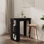 Voir la diapositive 1 : VIDAXL Table de bar avec etagere Noir 102x50x103,5cm Bois d'ingenierie