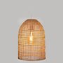 Voir la diapositive 2 : ATMOSPHERA Lampe Suspension en Rotin  Karla  34cm Beige
