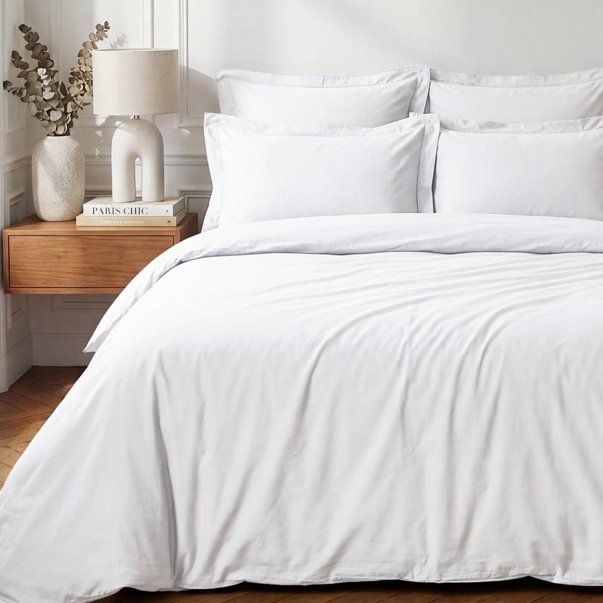 Sensei Maison Drap housse en percale de coton bonnet 30 cm SOFT PERCALE