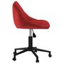 Voir la diapositive 4 : VIDAXL Chaise pivotante de bureau Rouge bordeaux Velours