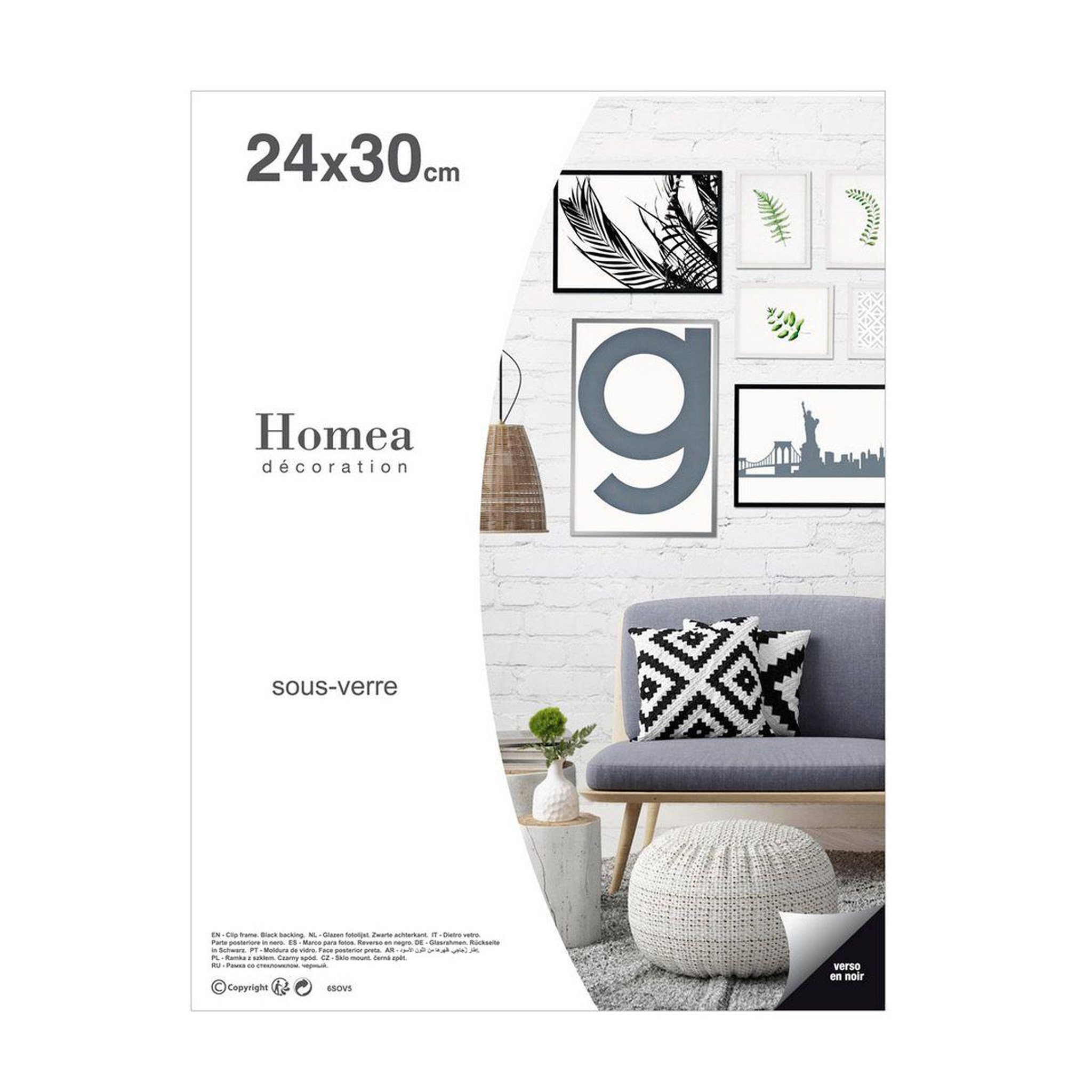 HOMEA Cadre Sous Verre  Ilua  24x30cm Transparent
