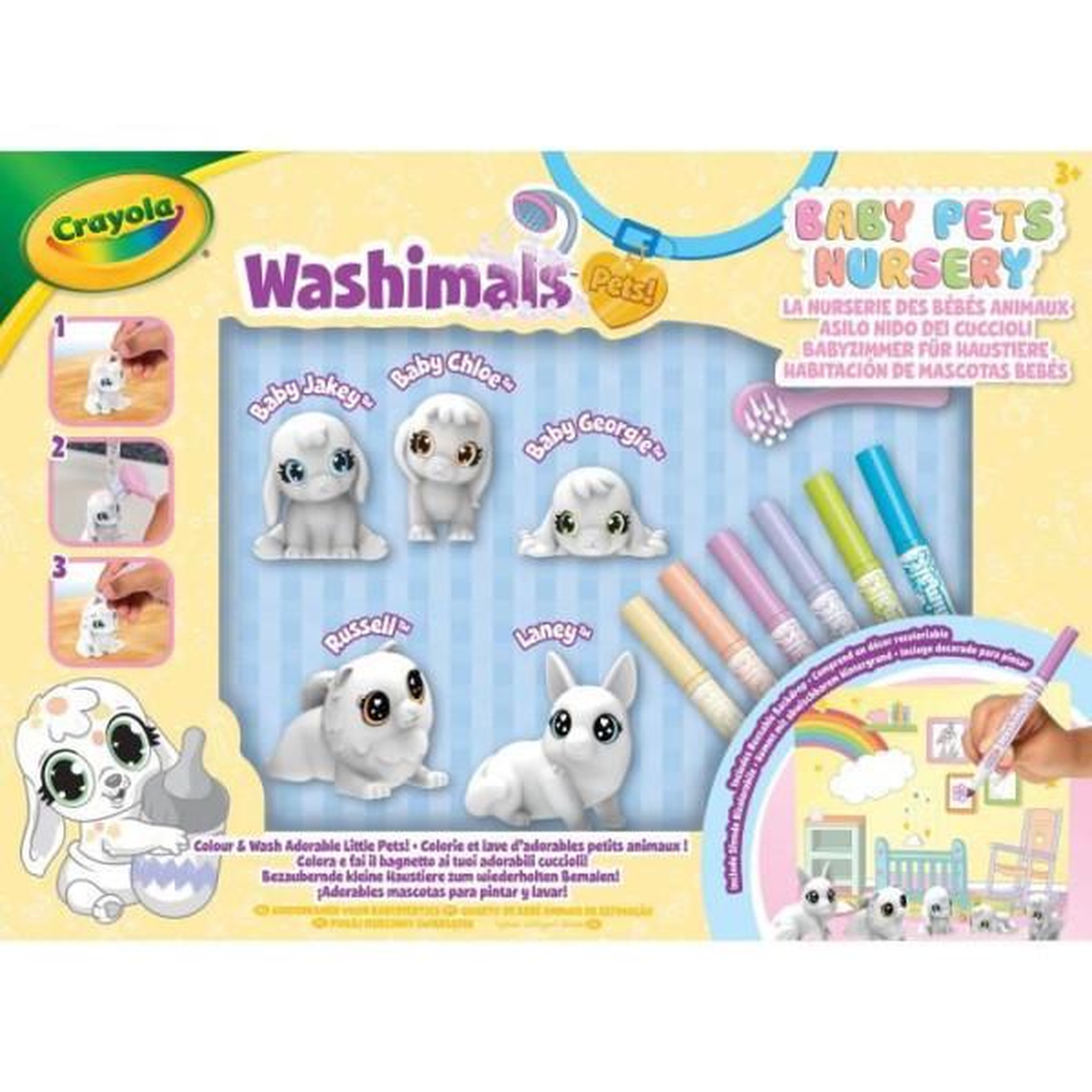 Crayola Coloriage - crayola - washimals baby pets nursery pack - famille lavable a colorier! Des 3 ans