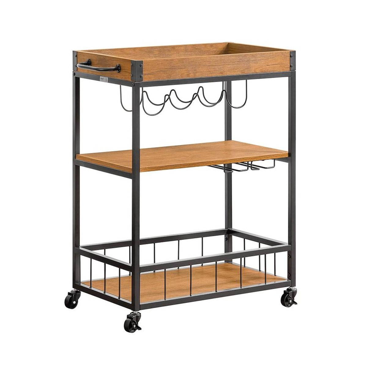 SOBUY SoBuy - Chariot De Cuisine à deux étagères - Industriel - FKW56