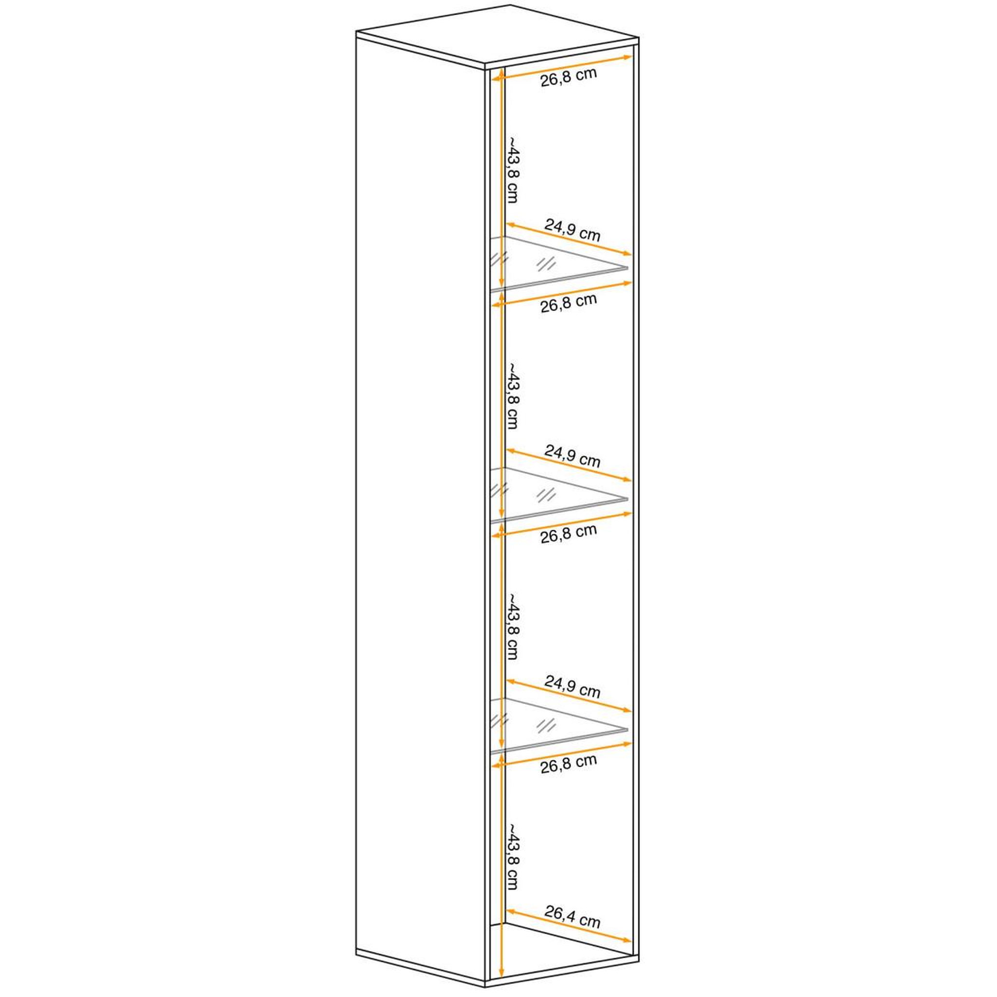 Voir la diapositive 4 : Paris Prix Vitrine murale led  switch  180cm noir