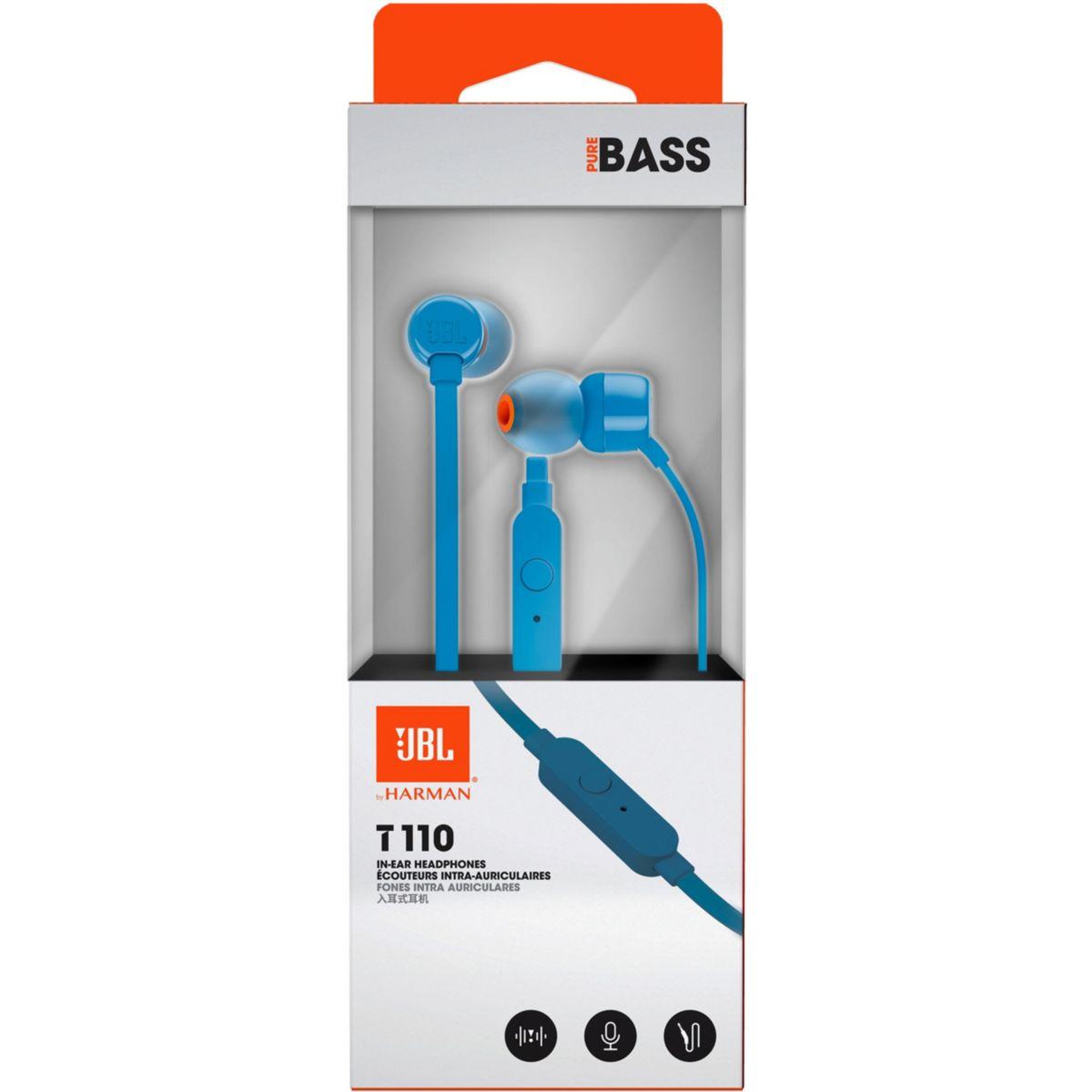 Voir la diapositive 5 : JBL Ecouteurs Tune 110 Bleu