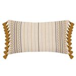 ATMOSPHERA Housse de Coussin  Rayures  30x50cm Ivoire & Ocre