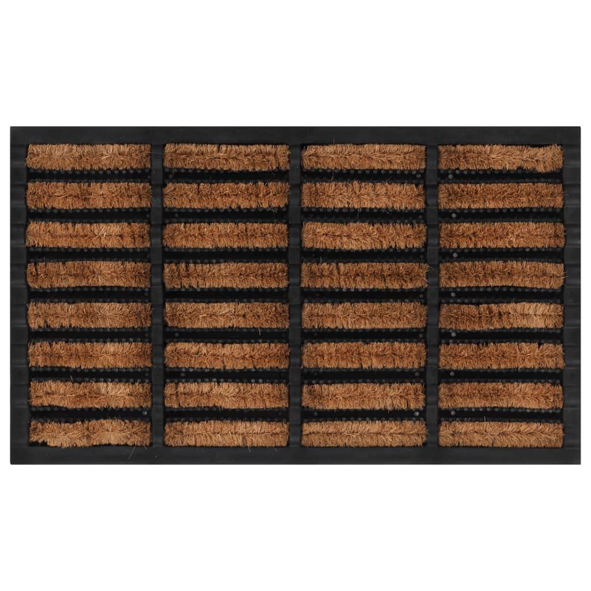 VIDAXL Paillasson rectangulaire 45x75 cm caoutchouc et fibre de coco