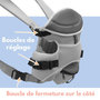 Voir la diapositive 3 : BAMBISOL Bambisol Porte Bébé Ventral | Bavoir Intégré, Visière | Noir Taupe