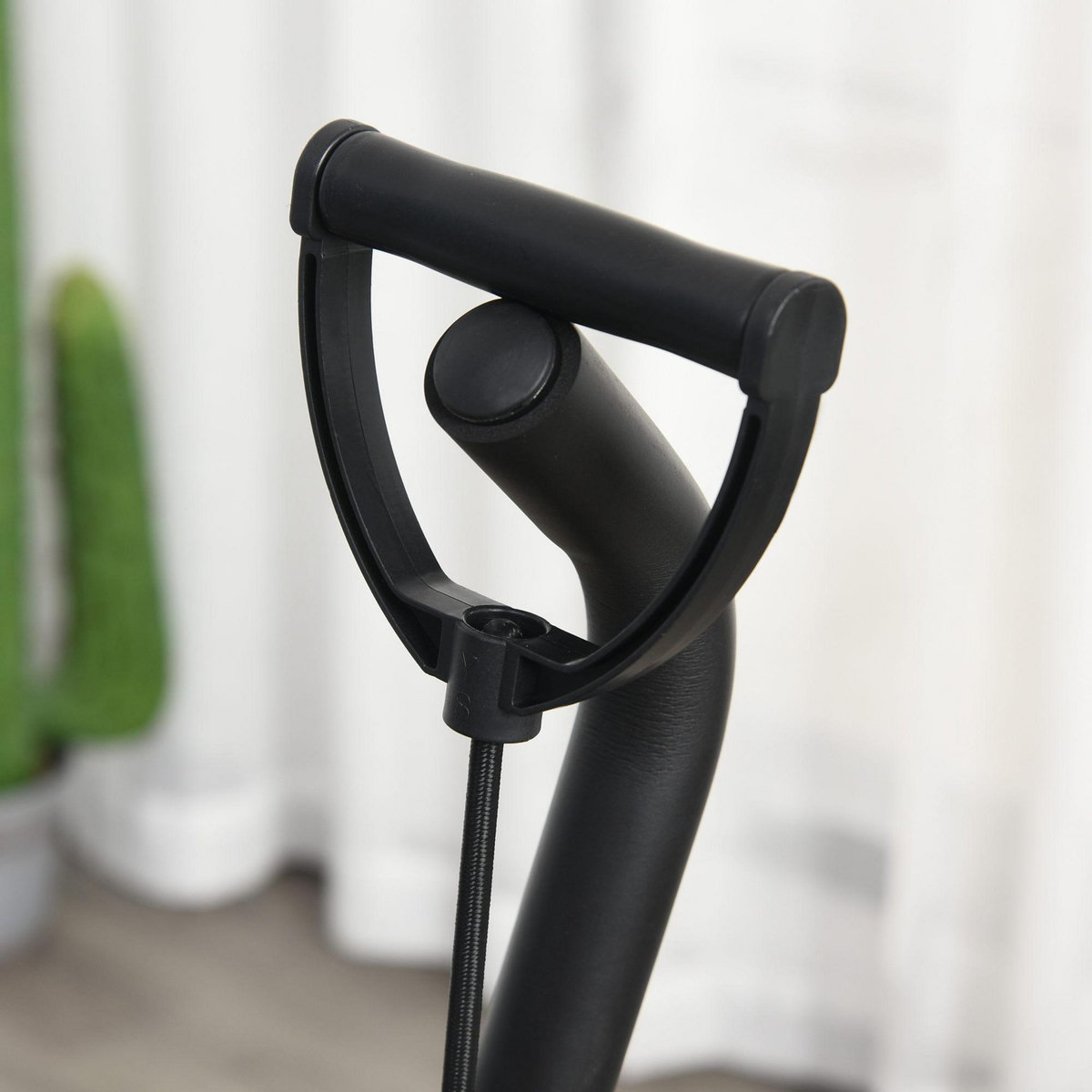 HOMCOM Mini stepper avec guidon, extenseurs, écran LCD multifonction et tapis antidérapant noir et vert