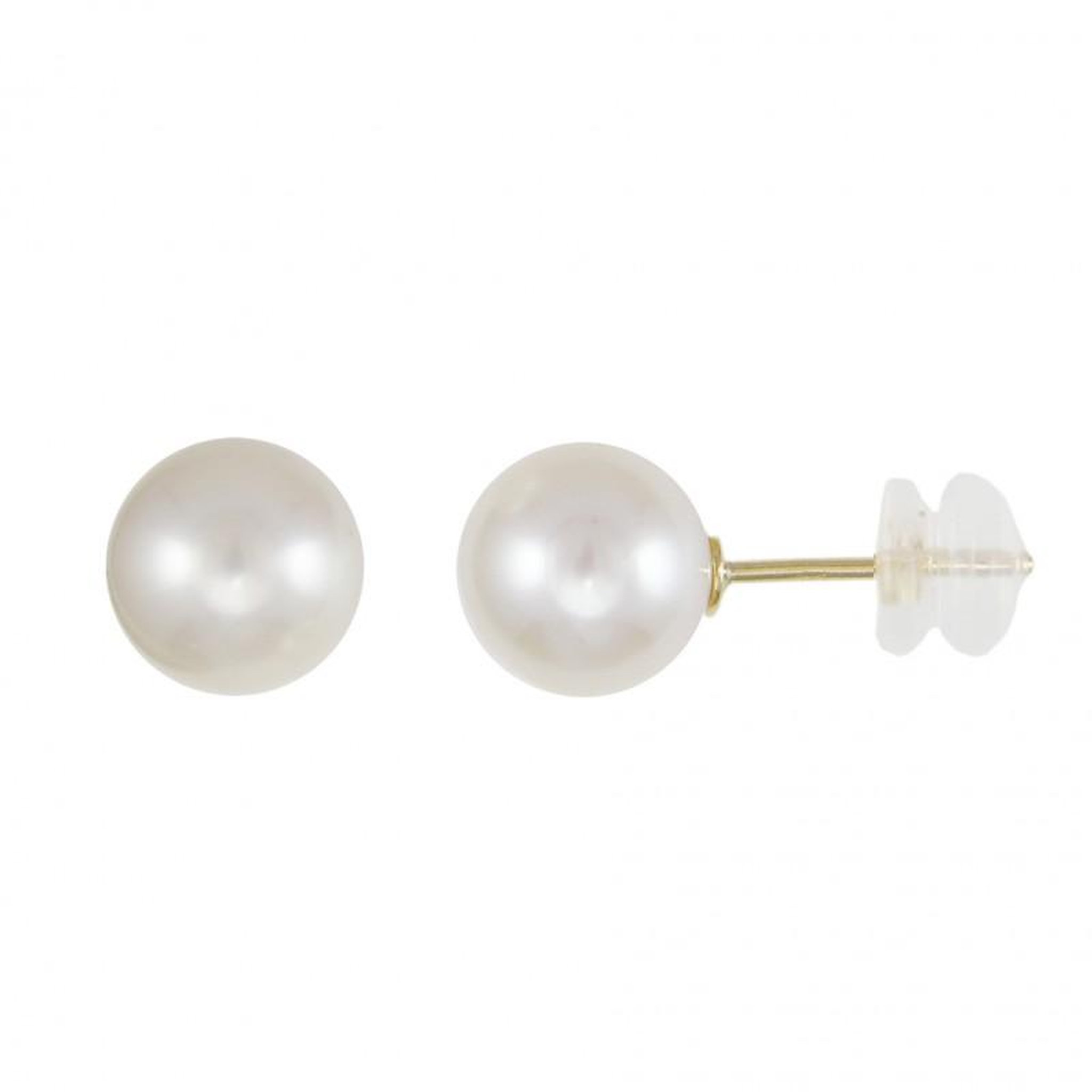 Voir la diapositive 1 : L'ATELIER D'AZUR Boucles d'Oreilles - Puces Perles de Culture 0.80cm - Or Jaune - Femme ou Enfant