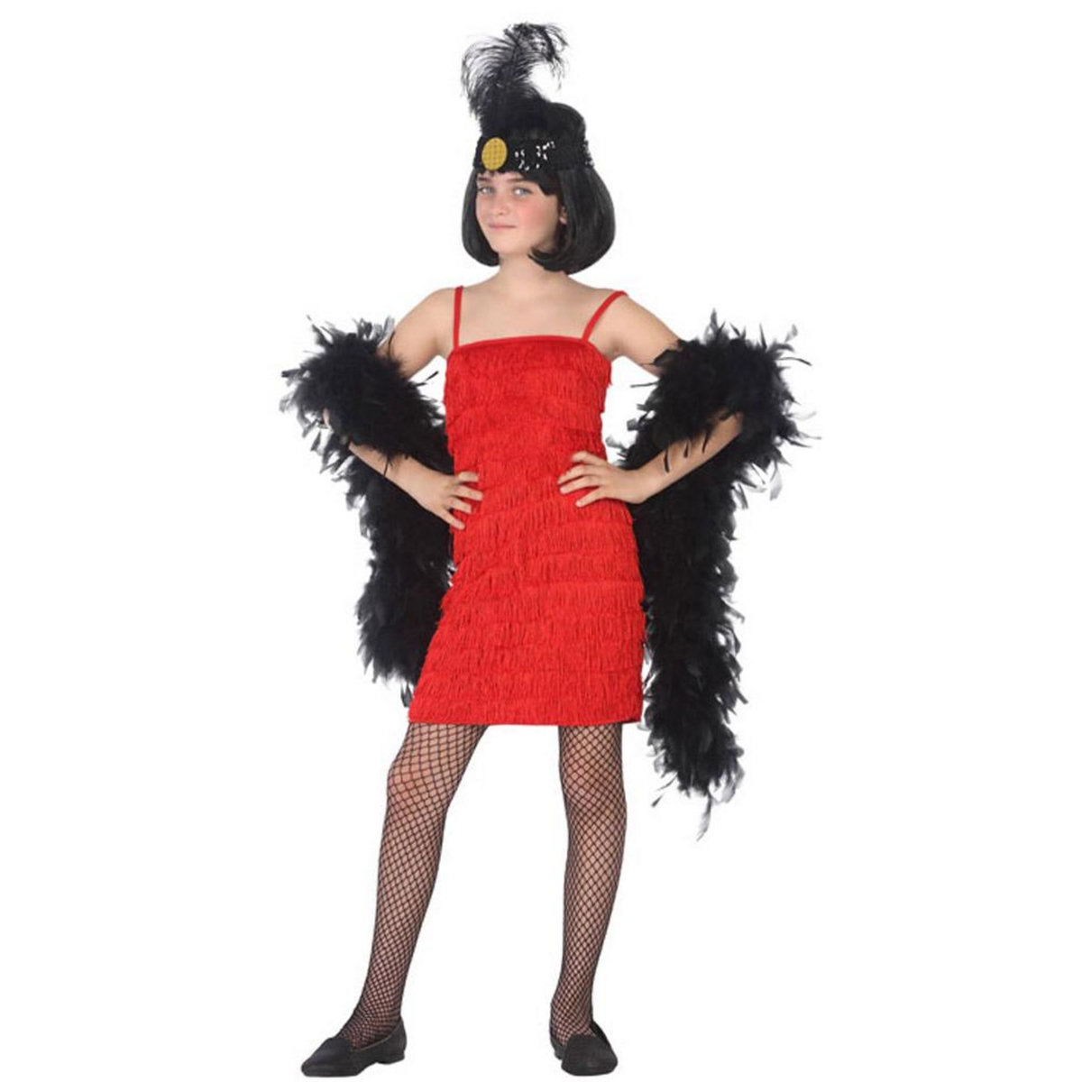 ATOSA Déguisement Charleston Rouge - Enfant - 10/12 ans (140 à 152 cm)