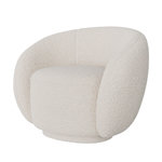 Rendez vous déco Fauteuil en tissu bouclé blanc-Naya