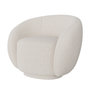 Voir la diapositive 1 : Rendez vous déco Fauteuil en tissu bouclé blanc-Naya