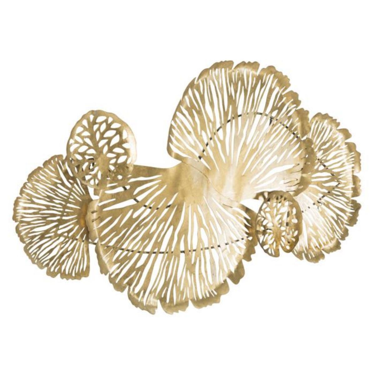 Paris Prix Décoration Murale Horizontale en Métal  Iris  115cm Or