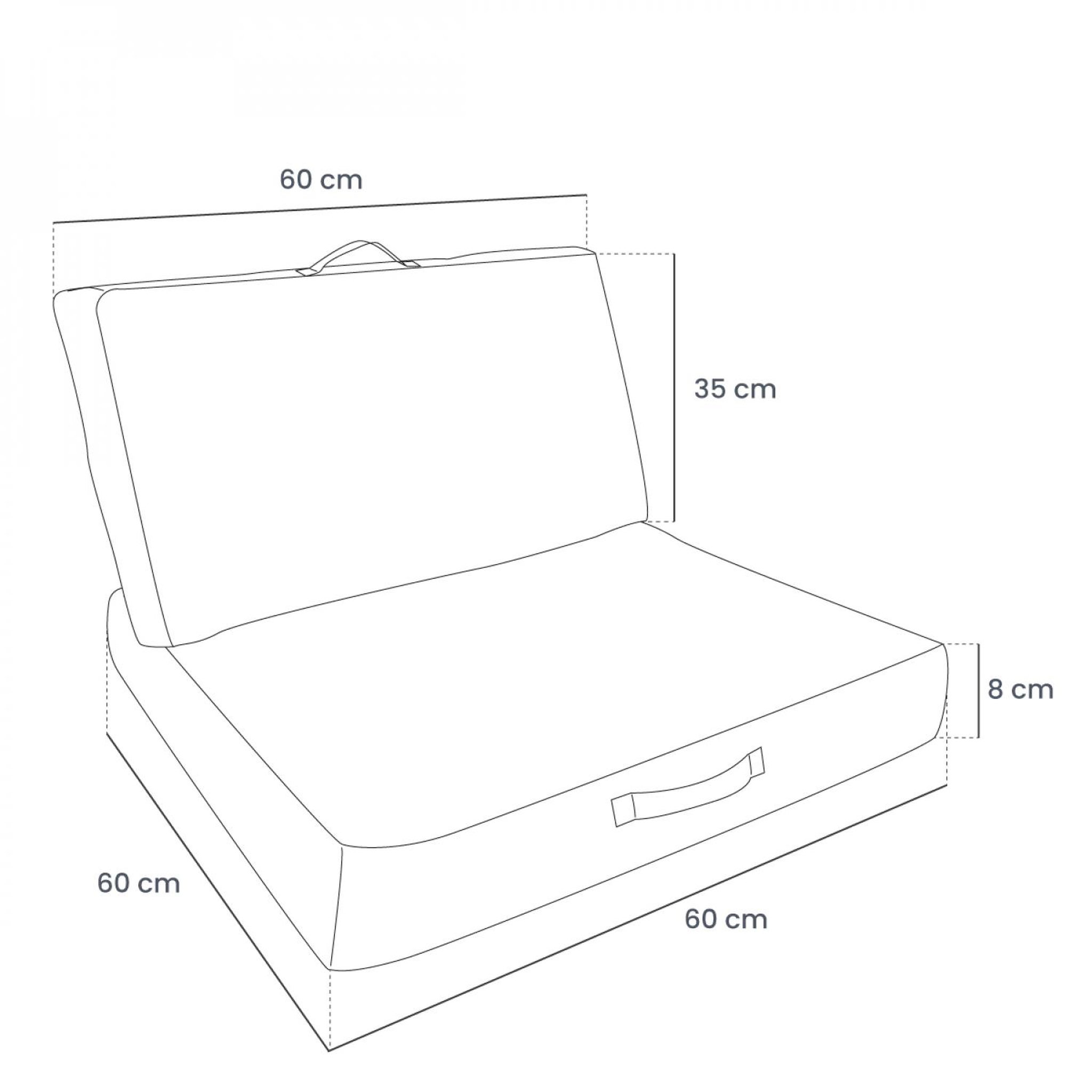 Voir la diapositive 2 : LINXOR Kit de coussins pour salon de jardin déhoussables - 60 x 60 cm