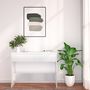 Voir la diapositive 4 : VIDAXL Table console blanc 100x35x76,5 cm bois d'ingenierie