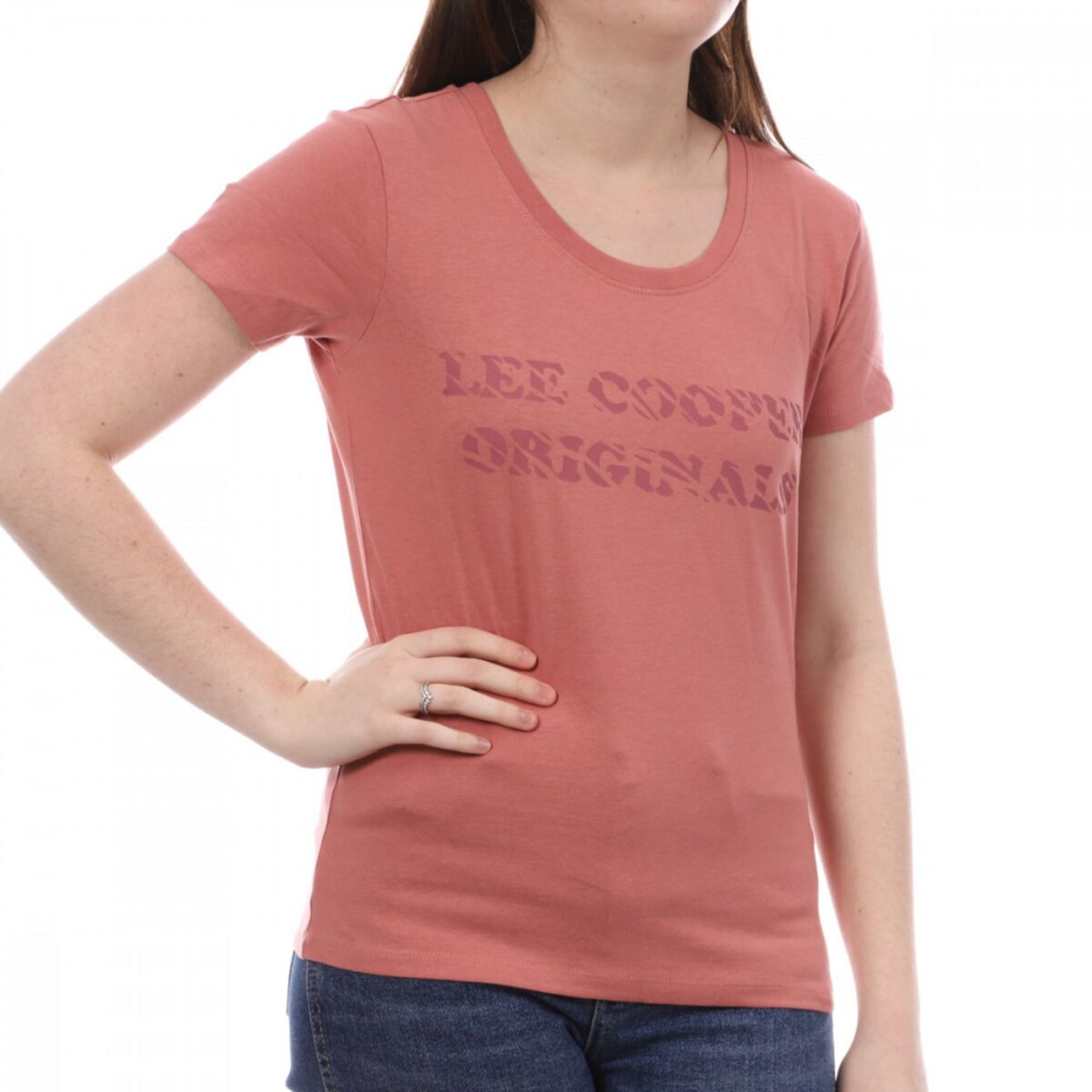 Lee Cooper T-shirt Rose Femme Lee Cooper Ole