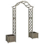 Voir la diapositive 1 : VIDAXL Pergola de jardin avec jardiniere Gris Bois pin massif