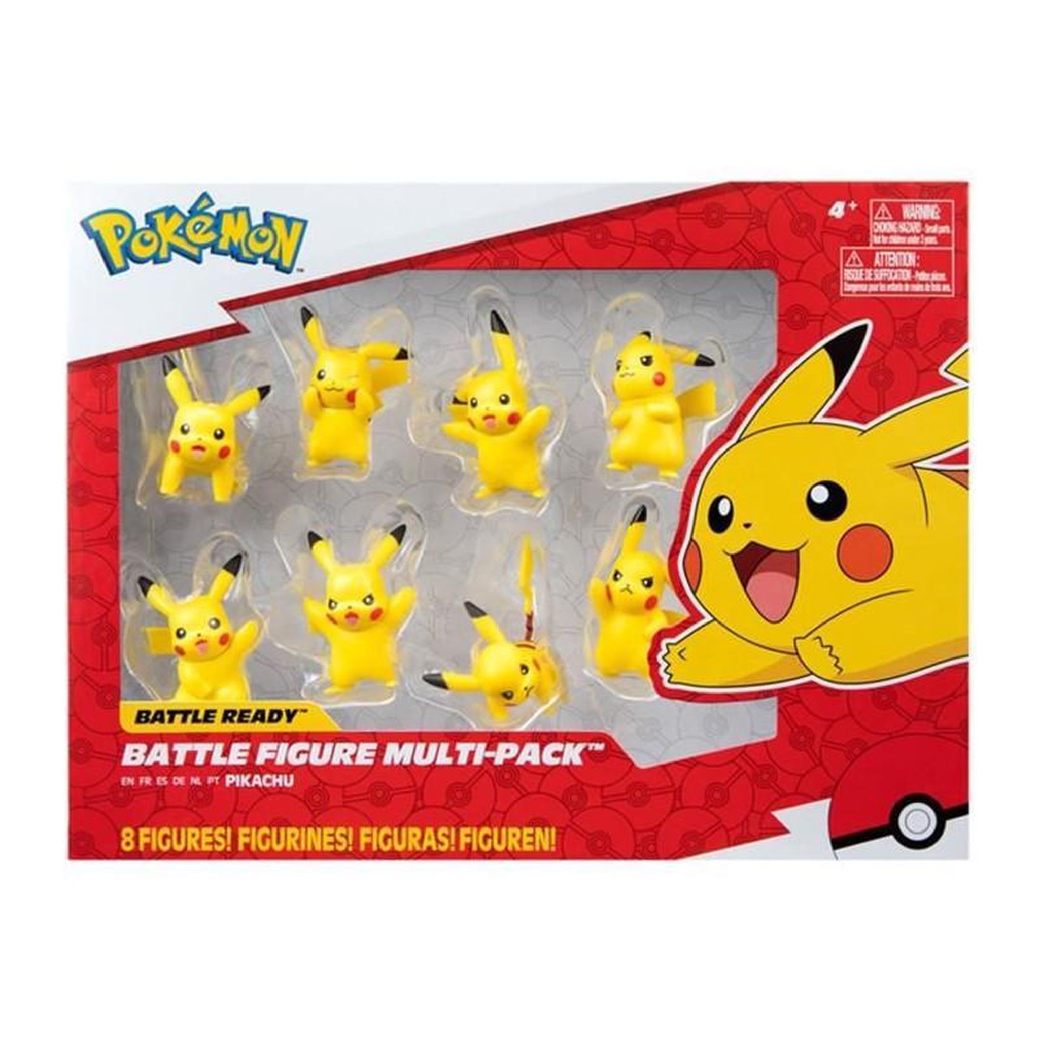 Voir la diapositive 2 : BANDAI Bandai - Pokémon - 8 Figurines Battle - Pack de 8 Figurines Pikachu - JW2604