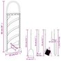Voir la diapositive 6 : VIDAXL Set d'outils de cheminee 5 pcs 23x15x66 cm acier